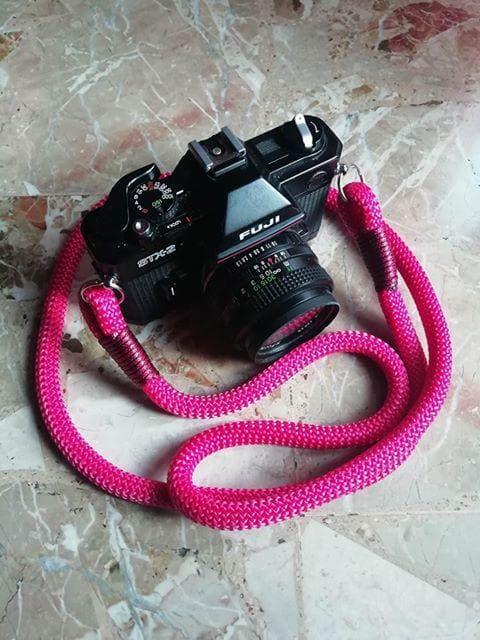 Dark Pink Acrylic Camera Strap - Hyperion Handmade Camera Straps