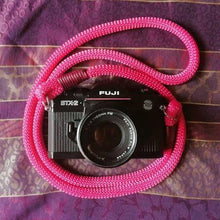 Load image into Gallery viewer, Dark Pink Acrylic Camera Strap - Hyperion Handmade Camera Straps

