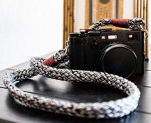 Load image into Gallery viewer, Flat 50 Shades of Grey Camera Strap - Hyperion Handmade Camera Straps
