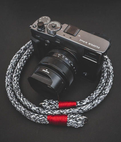 Flat 50 Shades of Grey Camera Strap - Hyperion Handmade Camera Straps