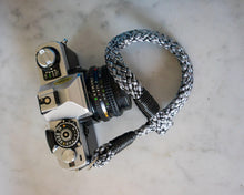 Load image into Gallery viewer, Flat 50 Shades of Grey Camera Strap - Hyperion Handmade Camera Straps
