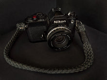 Load image into Gallery viewer, Flat Black Acrylic Camera Strap - Hyperion Handmade Camera Straps
