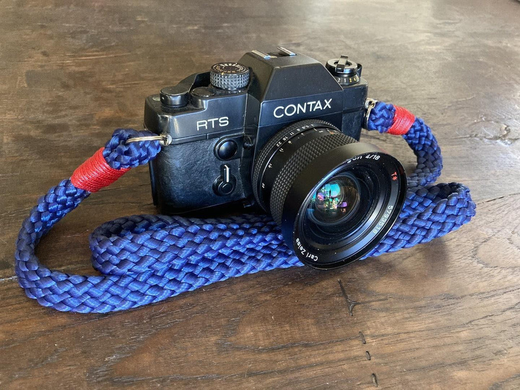 Flat Blue Acrylic Camera Strap - Hyperion Handmade Camera Straps