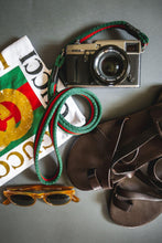 Load image into Gallery viewer, Flat Green/Red Acrylic Camera Strap - Hyperion Handmade Camera Straps
