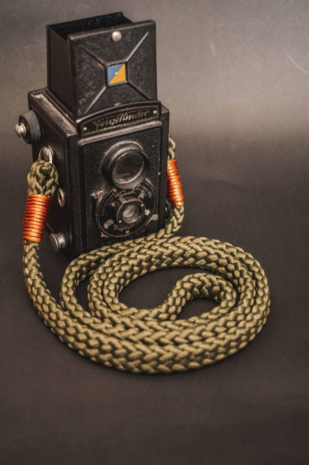 Flat Olive Acrylic Camera Strap - Hyperion Handmade Camera Straps