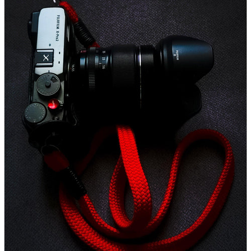 Flat Red Acrylic Camera Strap SE - Hyperion Handmade Camera Straps