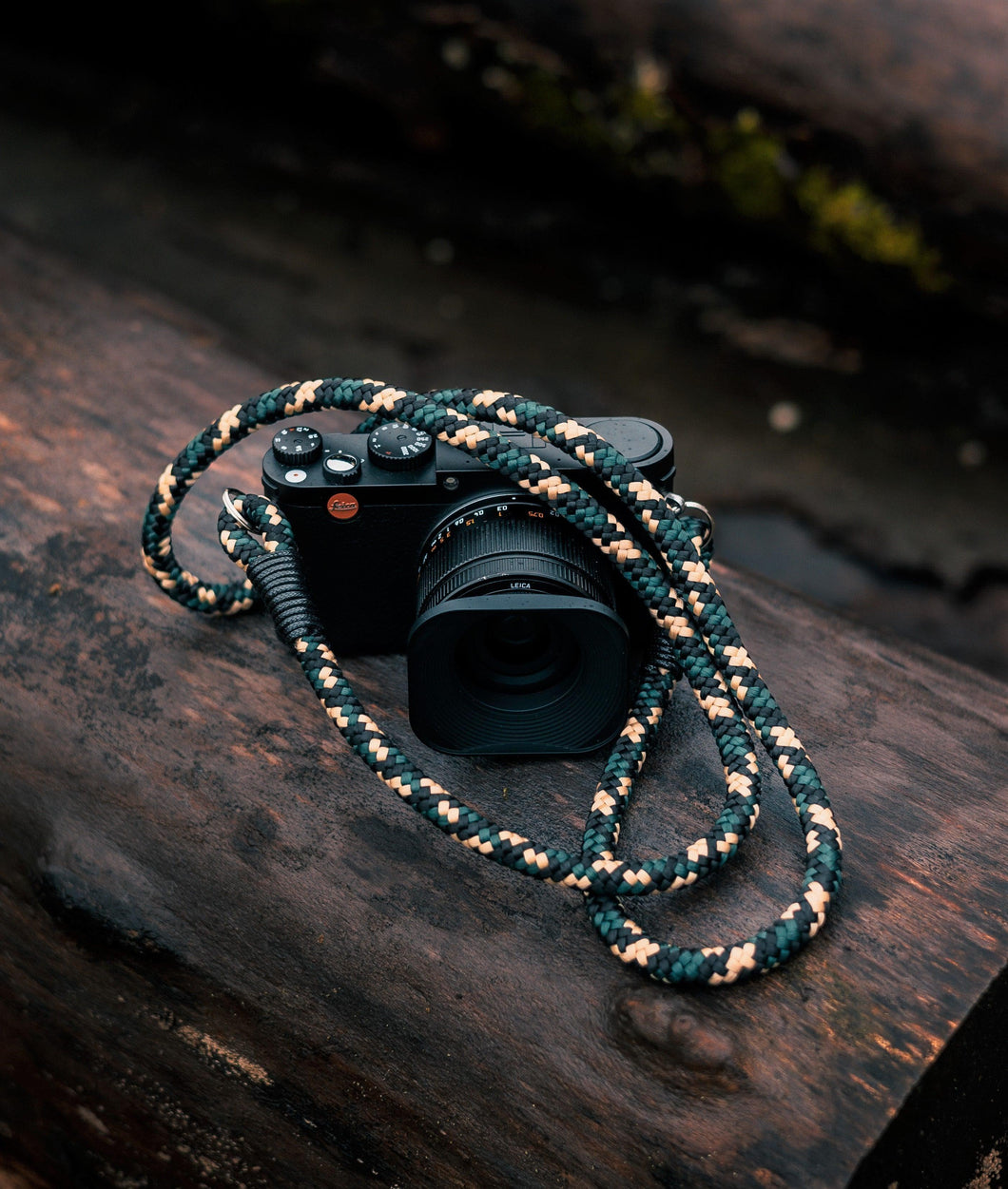 Green -Black-Gold Camera Strap - Hyperion Handmade Camera Straps