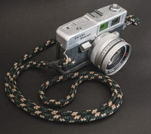Load image into Gallery viewer, Green -Black-Gold Camera Strap - Hyperion Handmade Camera Straps
