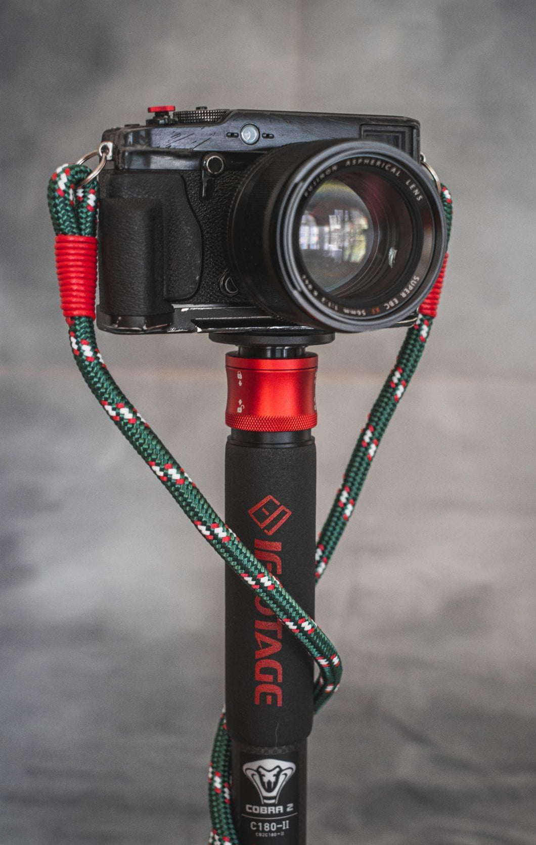 Green White Red Camera Strap - Hyperion Handmade Camera Straps