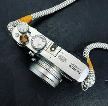 Load image into Gallery viewer, Grey-White Camera Strap - Hyperion Handmade Camera Straps
