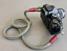 Load image into Gallery viewer, Olive/Grey Camera Strap - Hyperion Handmade Camera Straps
