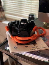 Load image into Gallery viewer, Orange Camera Strap - Hyperion Handmade Camera Straps
