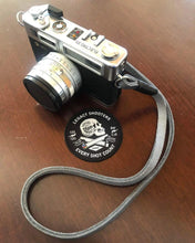 Load image into Gallery viewer, Real Pull-Up Waxed Leather Camera Strap - Grey 10mm - Hyperion Handmade Camera Straps
