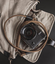 Load image into Gallery viewer, Real Pull-Up Waxed Leather Camera Strap - Olive Green 10mm - Hyperion Handmade Camera Straps
