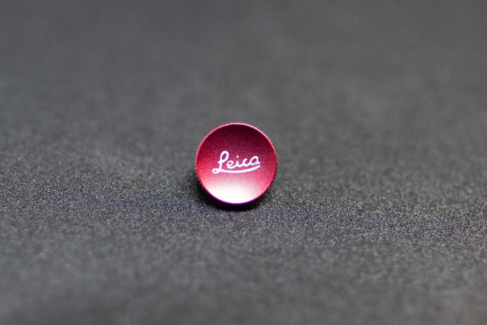 Red Leica Soft Release Button - Hyperion Handmade Camera Straps