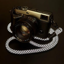 Load image into Gallery viewer, Super Reflectable Black Diamonds Acrylic Strap - Hyperion Handmade Camera Straps
