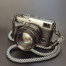 Load image into Gallery viewer, Super Reflectable Black Diamonds Acrylic Strap - Hyperion Handmade Camera Straps
