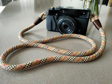 Load image into Gallery viewer, Tartan Beige Camera Strap - Hyperion Handmade Camera Straps
