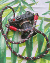 Load image into Gallery viewer, Tartan Black Camera Strap - Hyperion Handmade Camera Straps
