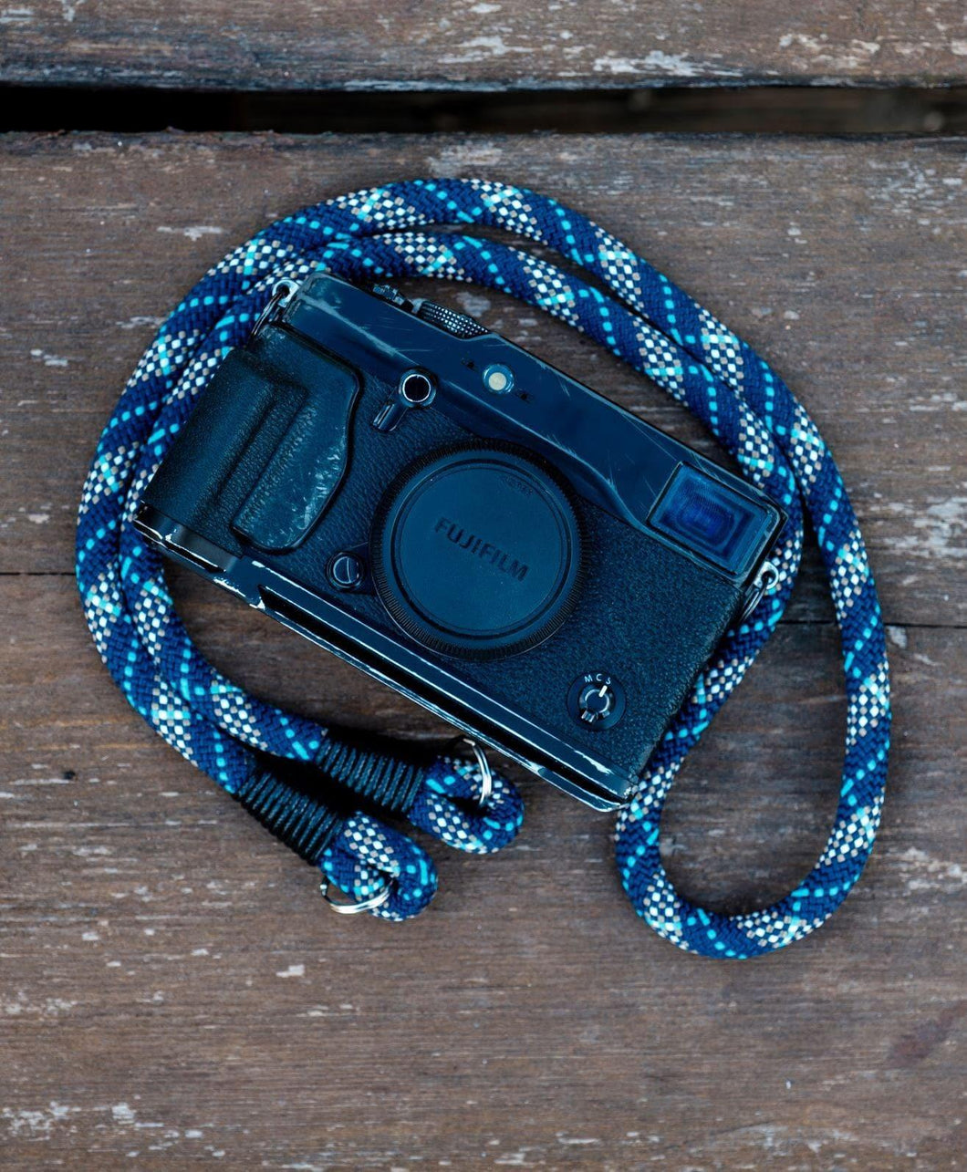 Tartan Blue/Grey Camera Strap - Hyperion Handmade Camera Straps