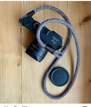 Load image into Gallery viewer, Tartan Grey Camera Strap - Hyperion Handmade Camera Straps
