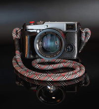 Load image into Gallery viewer, Tartan Grey Camera Strap - Hyperion Handmade Camera Straps
