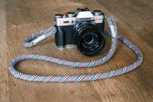 Load image into Gallery viewer, Tartan Grey Camera Strap - Hyperion Handmade Camera Straps
