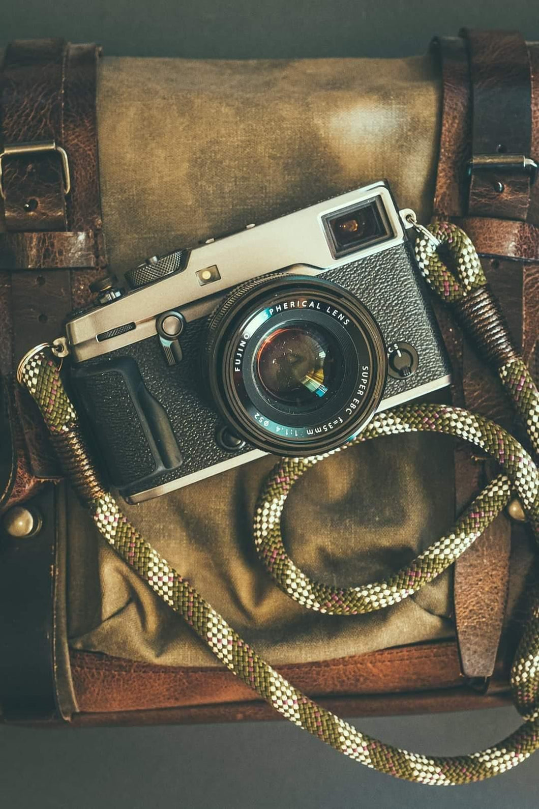 Tartan Olive Camera Strap - Hyperion Handmade Camera Straps