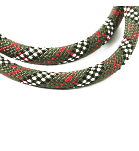 Tartan Olive Dog Leash - Hyperion Handmade Camera Straps