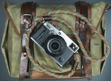 Load image into Gallery viewer, Tartan Olive/Red Camera Strap - Hyperion Handmade Camera Straps
