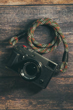 Load image into Gallery viewer, Tartan Olive/Red Camera Strap - Hyperion Handmade Camera Straps

