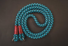 Load image into Gallery viewer, Tiled Black/Petrol Camera Strap - Hyperion Handmade Camera Straps
