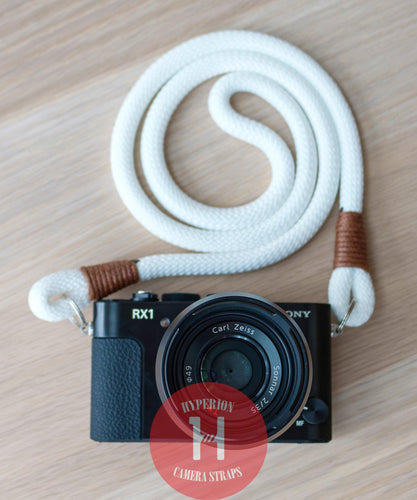 White Acrylic Camera Strap - Hyperion Handmade Camera Straps
