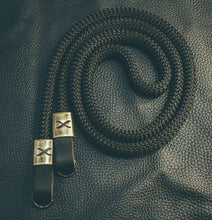 Load image into Gallery viewer, X Bronze - Black Rope -Black Leather Camera Strap - Hyperion Handmade Camera Straps
